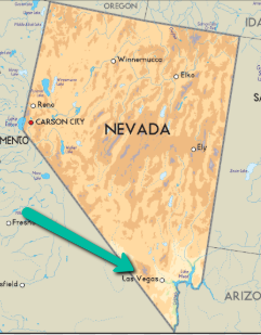 Las Vegas on a Map